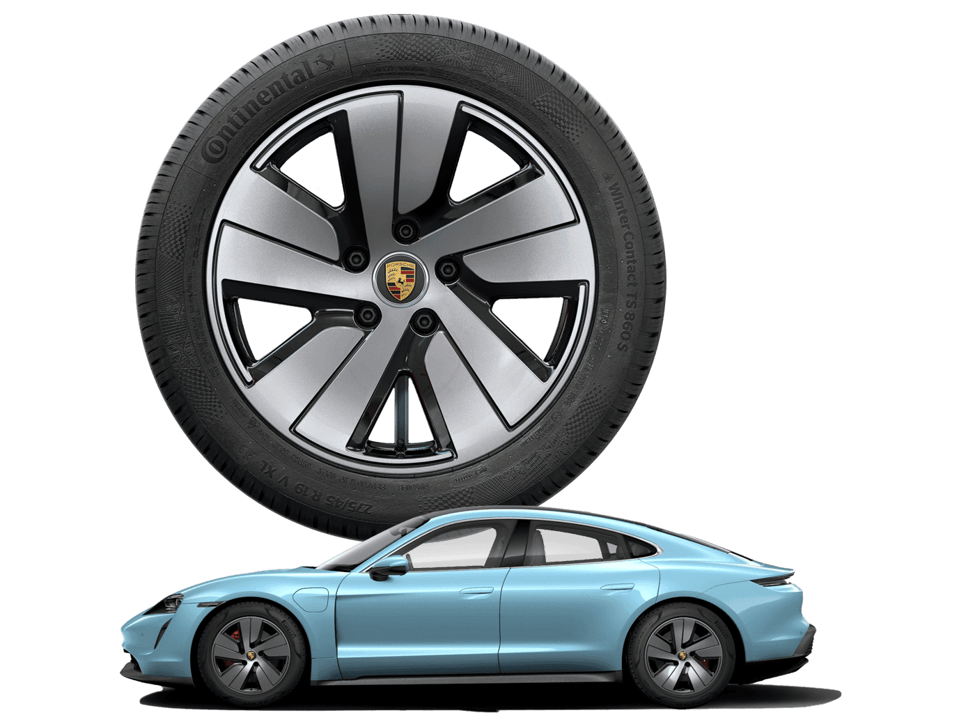 19-inch Taycan S Aero in black (high-gloss)