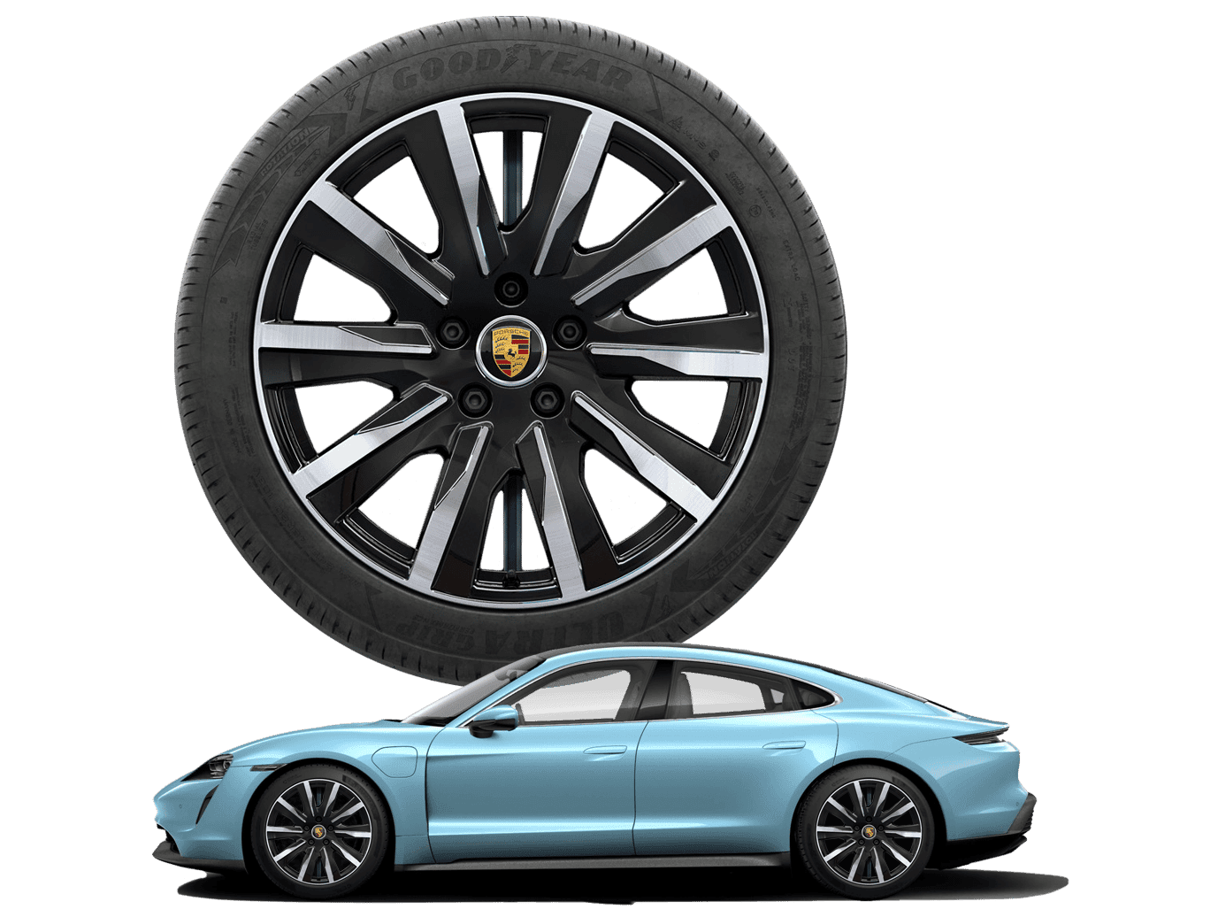 20-inch Taycan Tequipment Design in Black (High Gloss)